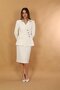 Men's Collared Asymmetrical Double-Breasted Women's Jacket-White - 1179100 - 2