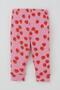 Baby Girl Pajama Set with Shoulder Patches and Strawberry Pattern, 4 Months-1 Year, Pink - 5