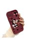 Shockproof Simple Maroon Silicone Phone Case Compatible with Samsung Galaxy M12 Cartoon Pattern - 3