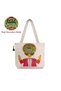 Kathakali Art Canvas Tote Bag for Women, Ethnic Cultural Shoulder Handbag with Beadwork, Traditional Indian Art Bag, Stylish Everyday Tote for Work, College & Travel - 5
