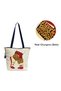 Canvas Tote Bag for Women, Ethnic Ghungroo Design Shoulder Handbag, Off White Traditional Art Tote, Heritage Style Bag for Dance, Festive Wear & Daily Use - 3