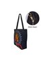 Damru Trishul Canvas Tote Bag for Women, Black Spiritual Art Shoulder Bag, Cultural Theme Handbag, Ethnic Stylish Everyday Tote for Temple, Travel & Daily Use - 3