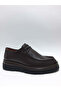 Genuine Leather Lace-Up Brown Lightweight Thick Sole Men's Shoes - 2
