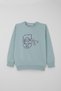 Boys' Tracksuit Set College Wind Style Letter Embroidery 5-10 Years Old, Aqua Green - 2