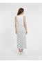 Women's Polka Dot Midi Length Slit High Waist Casual Stylish Skirt - 3
