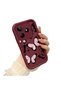 Shockproof Simple Maroon Silicone Phone Case Butterfly Pattern Compatible with Realme C53 - 3