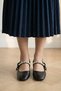 Stylish and Comfortable Short Heeled Women's Shoes with Pearl Detail - 4