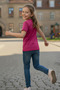 Fuchsia Unisex Kids T-Shirt - Cotton Short Sleeve Casual Basic Kids T-Shirt - 7