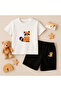 T-Shirt Shorts Kids Set 100% Cotton Comfortable Cut Casual Cute Printed 2-Piece Combination