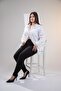 بنطلون نسائي بمقاس كبير وخصر مطاطي من الخلف باللون الأسود - 7