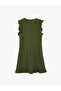 Crepe Scuba Fabric Sleeveless Crew Neck Ruffle Mini Dress - 4