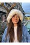 Young White Plush Bucket Fur Hat |   Premium Trend Winter Fashion