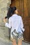 Embroidered Horse Design Shirt - Ecru Ekru - 3