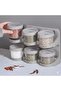 6-Piece Spice Rack Set with Stand – Measuring Spoons Included, Bpa Free, Transparent Design (24 Pieces with Labels)