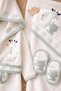 Cotton Giraffe Embroidered Newborn Baby Boy Towel Bathrobe Set Organic-Baby Birth Gift Boxed - 7