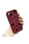 Shockproof Simple Claret Red Silicone Phone Case Compatible with Mi 13 Lite Bow Tie - 2