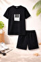 T-Shirt Shorts Kids Set 100% Cotton Comfortable Cut Casual Cute Printed 2-Piece Combination