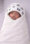 Panda Patterned Hooded Baby Towel 100% Cotton Newborn & 0-2 Years Old Hooded Baby Bath Towel - 5