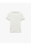 Cotton Short Sleeve Polo Collar Ribbed T-Shirt - 4