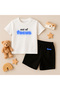 T-Shirt Shorts Kids Set 100% Cotton Comfortable Cut Casual Cute Printed 2-Piece Combination