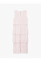 Sleeveless Crew Neck Layered Midi Chiffon Dress - 4