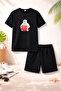 T-Shirt Shorts Kids Set 100% Cotton Comfortable Cut Casual Cute Printed 2-Piece Combination