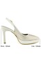 Cecilia Ten Satin Stone Pointed Toe Open Back Thin Platform Heeled Evening Dress Shoes - 5