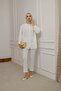 Women's Belted and Stone Detailed Hijab Shirt - 3