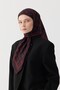 Winter Bloom Soft Scarf 1245 Burgundy Black - 2