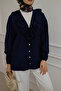 Women's V-Neck Front Ruffle Detailed Hijab Shirt - 3