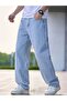 Men's Snow Wash Loose Fit Jean Trousers - 3