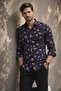 Floral Long Sleeve Men's Shirt