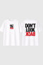 Back Design Printed White Oversize T-Shirt