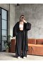 Women's Casual Wrinkled Textured Long Kimono Jacket and Pants Set – Seasonal Oversize Comfortable Set