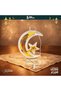 Crescent Moon and Star LED Light, White and Gold, Ramadan Decor, Islamic Theme, Type -G Plug - 3