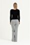 Women's Black Viscose Long Sleeve Doll Collar Bodysuit - 3