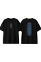 Ethnic 3 Design Printed Black Oversize T-Shirt