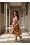 Patterned Girl's Special Occasion Dress - 5
