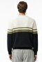 Men's Classic Fit Haroşa Knitted Color Blocked 100% Cotton Navy Blue Beige Khaki Sweater - 3