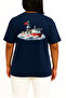 Oversize Fatih Sondaj Gemisi between the Waves Chest and Back Printed Unisex T-Shirt - 4