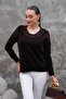 Women's Openwork Detailed Soft Bearded Knitwear Blouse – Flexible Structure, Strong Style - 2
