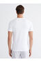 White Crew Neck Combed Cotton Men's T-Shirt - 5