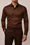 Slim Fit Long Sleeve Easy Ironing Sweat Absorbing Breathable Texture Tie Four Seasons Men's Shirt - 3