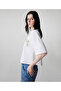 T-Shirt with Artificial Pearl Accessories - 5
