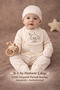 Baby Girl-Boy Hospital Discharge Set of 6, 100% Organic Cotton Fabric, 0-3 Months