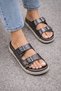 Women's Double Buckle Anatomical-Orthopedic Daily Slippers - Comfortable Sole - 7