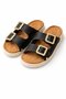 Women's Double Buckle Anatomical-Orthopedic Daily Slippers - Comfortable Sole - 5