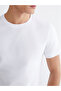 White Crew Neck Combed Cotton Men's T-Shirt - 4