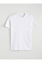 White Crew Neck Combed Cotton Men's T-Shirt - 6