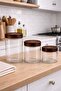 3-Piece Jar Set with Lids Acacia Multi-Purpose Glass Set - 7